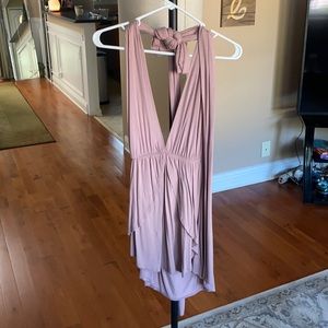 Blush halter dress